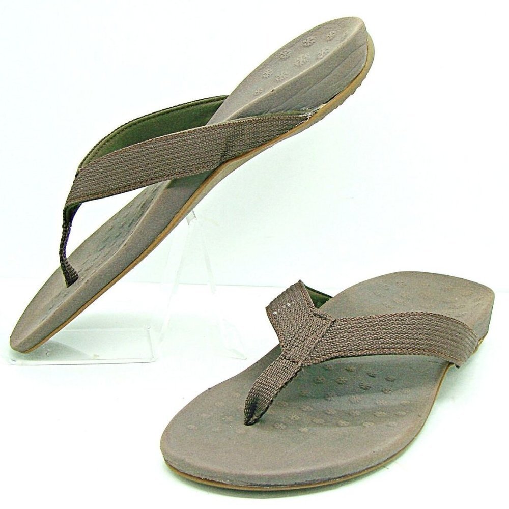 Comforthotics Womens Brown Joan Orthotic Arch Support Thong Sandal Size US 8